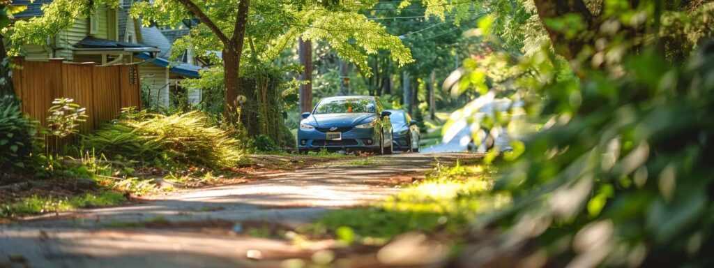 a vibrant, eco-friendly car detailing service showcases gleaming vehicles surrounded by lush greenery, highlighting the economic advantages of sustainable practices in a sunlit asheville setting.